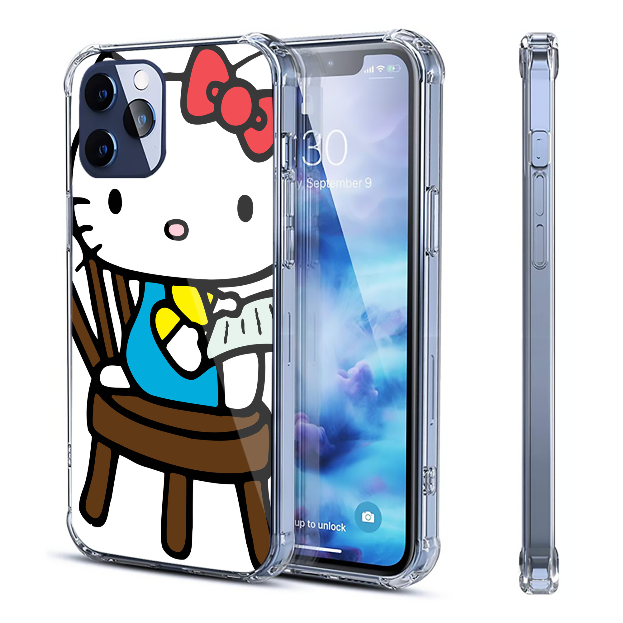 （画像用） Hello Kitty ハローキティ 【iPhone 12シリーズ対応】透明スマホケース（クリアソフトケース）